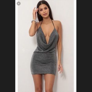 Lucy in the sky backless silver dress